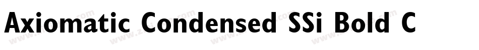 Axiomatic Condensed SSi Bold Condensed字体转换